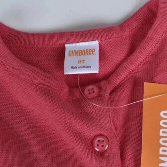 Nwt Pink Cardigan Sweater Ladybug Flower Embroidered Cotton Size 2T - Picture 4 of 8